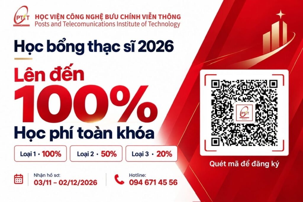 THÔNG BÁO VỀ VIỆC XÉT CẤP HỌC BỔNG THU HÚT NGƯỜI HỌC THẠC SĨ NĂM 2026